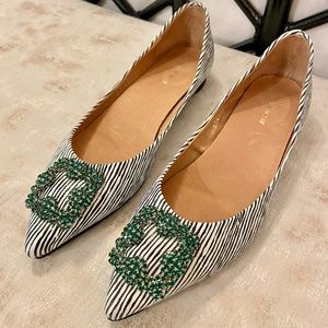 Anthropologie All Black Jewel Flats